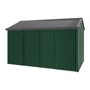 Handi-Heritage Shed H4 3.96X2.52 Roof:Gun Metal Grey Wall:Caulfield Green Front/Rear Double Door