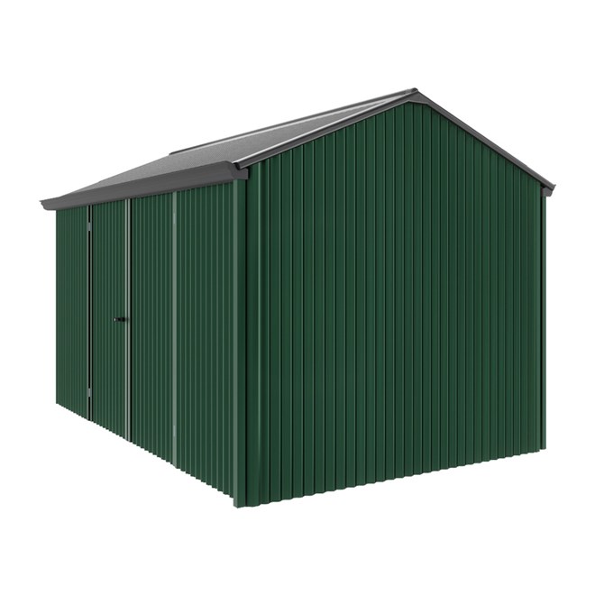 Handi-Heritage Shed H4 3.96X2.52 Roof:Gun Metal Grey Wall:Caulfield Green Front/Rear Double Door