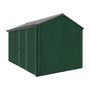 Handi-Heritage Shed H4 3.96X2.52 Roof:Gun Metal Grey Wall:Caulfield Green Front/Rear Double Door