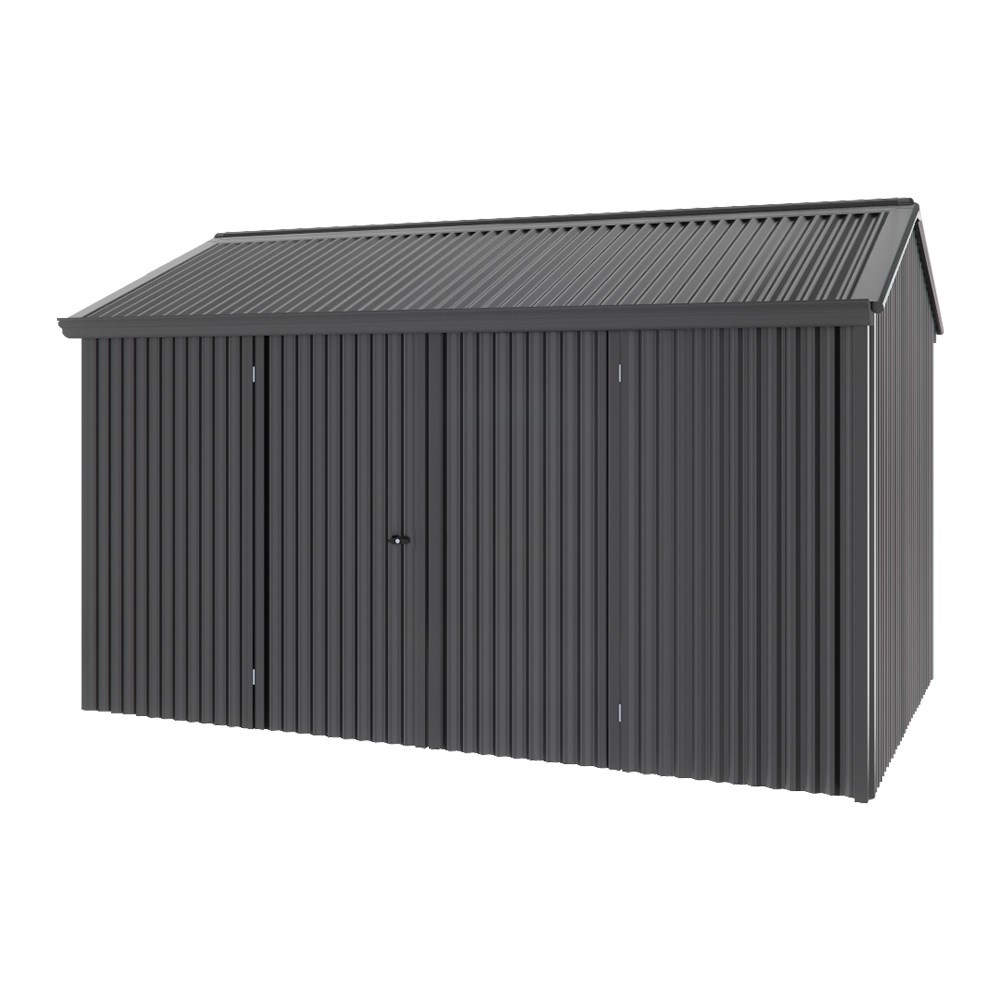 Handi-Heritage Shed H4 3.96X2.52 Roof:Gun Metal Grey Wall:Gun Metal Grey Front/Rear Double Door