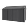 Handi-Heritage Shed H4 3.96X2.52 Roof:Gun Metal Grey Wall:Gun Metal Grey Front/Rear Double Door