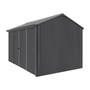 Handi-Heritage Shed H4 3.96X2.52 Roof:Gun Metal Grey Wall:Gun Metal Grey Front/Rear Double Door