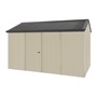 Handi-Heritage Shed H4 3.96X2.52 Roof:Gun Metal Grey Wall:Merino Front/Rear Double Door