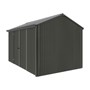 Handi-Heritage Shed H4 3.96X2.52 Roof:Gun Metal Grey Wall:Slate Grey Front/Rear Double Door