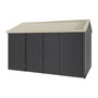 Handi-Heritage Shed H4 3.96X2.52 Roof:Merino Wall:Gun Metal Grey Front/Rear Double Door