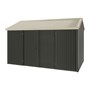 Handi-Heritage Shed H4 3.96X2.52 Roof:Merino Wall:Slate Grey Front/Rear Double Door