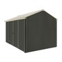 Handi-Heritage Shed H4 3.96X2.52 Roof:Merino Wall:Slate Grey Front/Rear Double Door