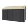 Handi-Heritage Shed H4 3.96X2.52 Roof:Primrose Wall:Gun Metal Grey Front/Rear Double Door