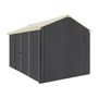 Handi-Heritage Shed H4 3.96X2.52 Roof:Primrose Wall:Gun Metal Grey Front/Rear Double Door