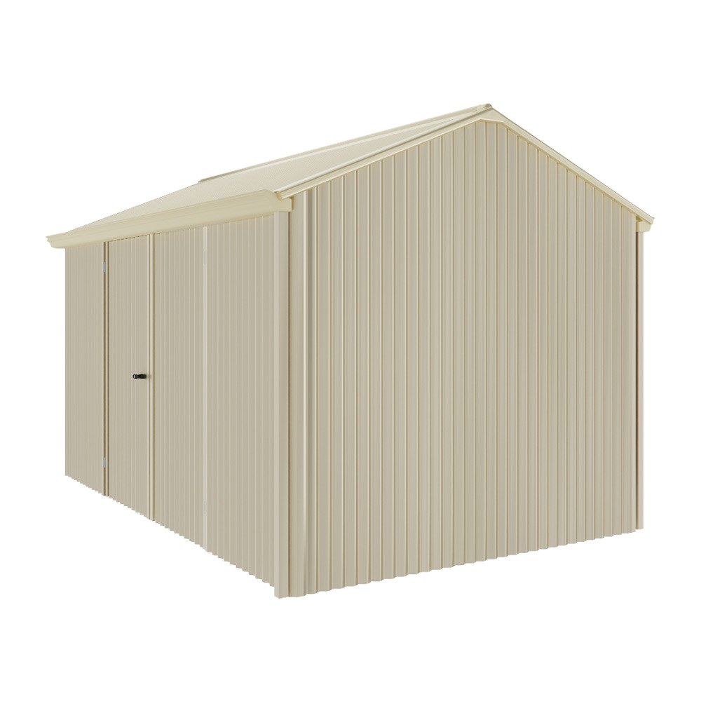 Handi-Heritage Shed H4 3.96X2.52 Roof:Primrose Wall:Merino Front/Rear Double Door