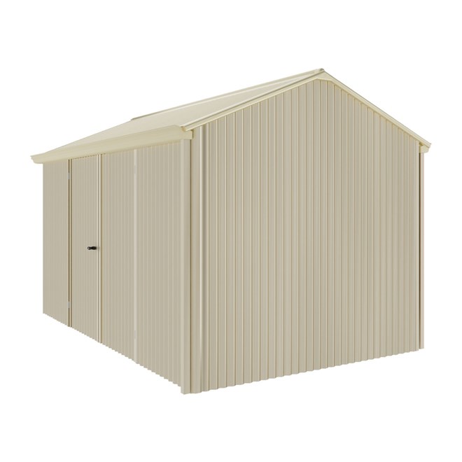 Handi-Heritage Shed H4 3.96X2.52 Roof:Primrose Wall:Merino Front/Rear Double Door