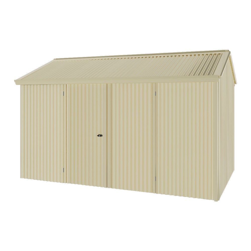 Handi-Heritage Shed H4 3.96X2.52 Roof:Primrose Wall:Primrose Front/Rear Double Door