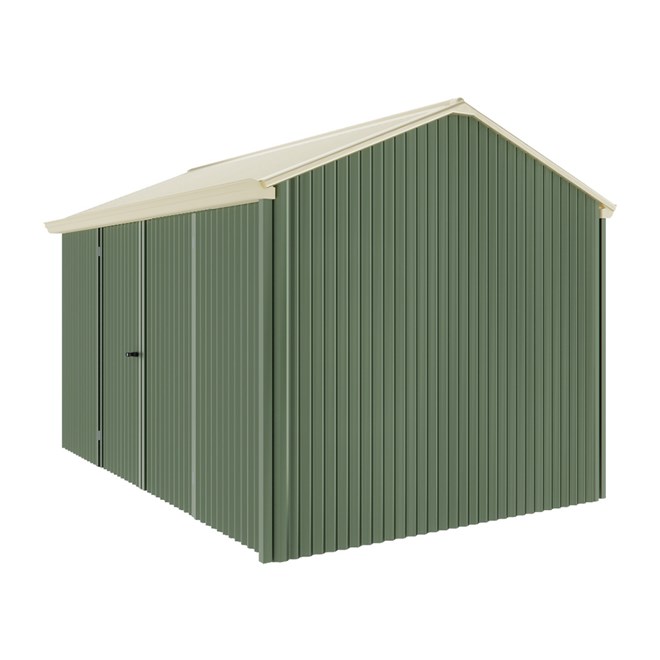 Handi-Heritage Shed H4 3.96X2.52 Roof:Primrose Wall:Rivergum Front/Rear Double Door