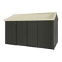 Handi-Heritage Shed H4 3.96X2.52 Roof:Primrose Wall:Slate Grey Front/Rear Double Door