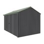 Handi-Heritage Shed H4 3.96X2.52 Roof:Rivergum Wall:Gun Metal Grey Front/Rear Double Door