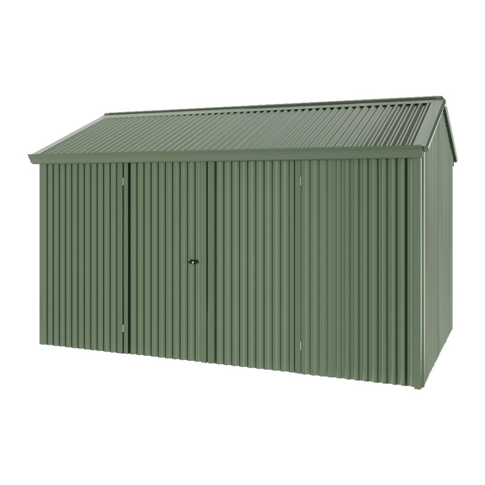 Handi-Heritage Shed H4 3.96X2.52 Roof:Rivergum Wall:Rivergum Front/Rear Double Door