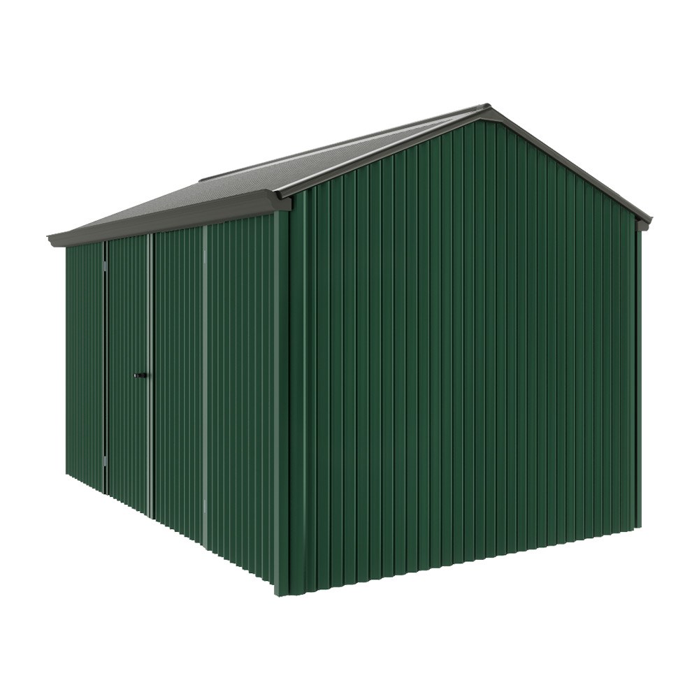 Handi-Heritage Shed H4 3.96X2.52 Roof:Slate Grey Wall:Caulfield Green Front/Rear Double Door