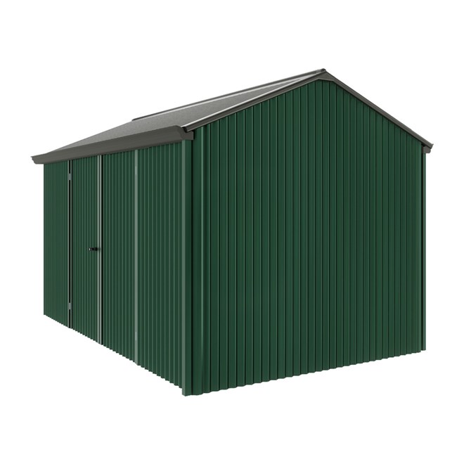 Handi-Heritage Shed H4 3.96X2.52 Roof:Slate Grey Wall:Caulfield Green Front/Rear Double Door