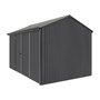 Handi-Heritage Shed H4 3.96X2.52 Roof:Slate Grey Wall:Gun Metal Grey Front/Rear Double Door