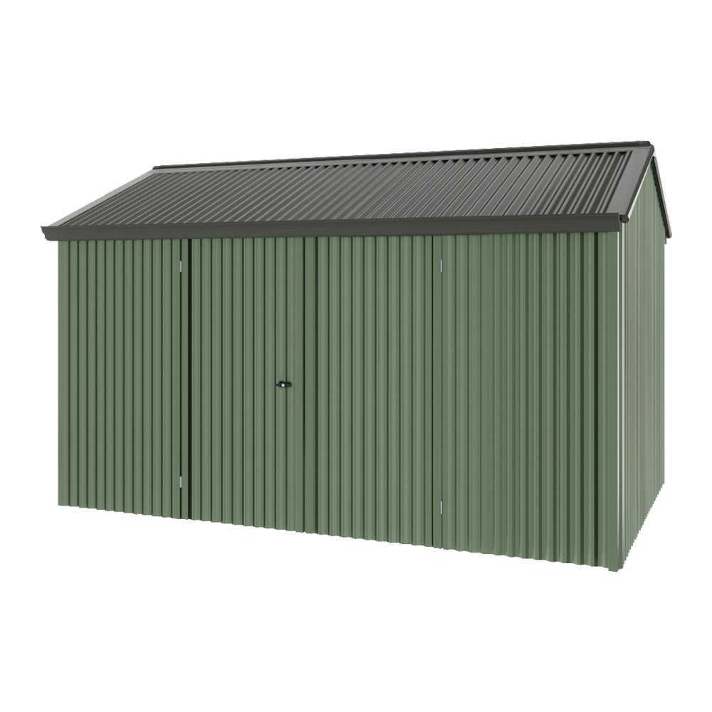 Handi-Heritage Shed H4 3.96X2.52 Roof:Slate Grey Wall:Rivergum Front/Rear Double Door