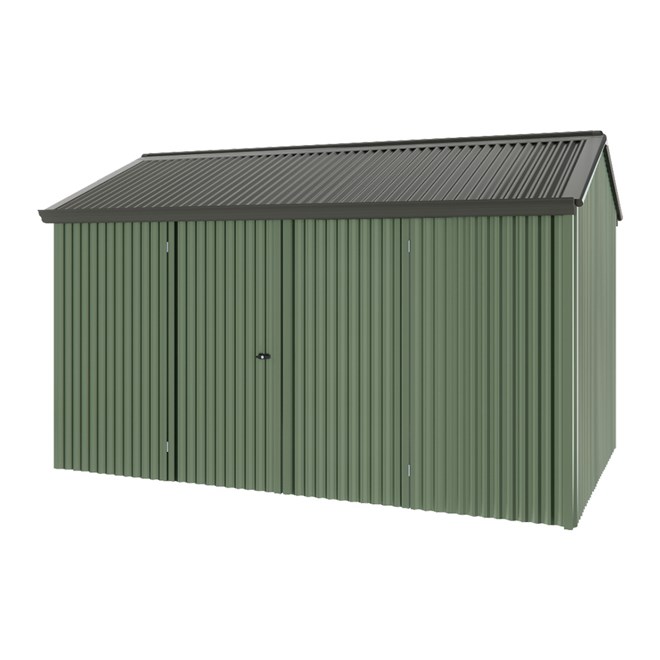 Handi-Heritage Shed H4 3.96X2.52 Roof:Slate Grey Wall:Rivergum Front/Rear Double Door
