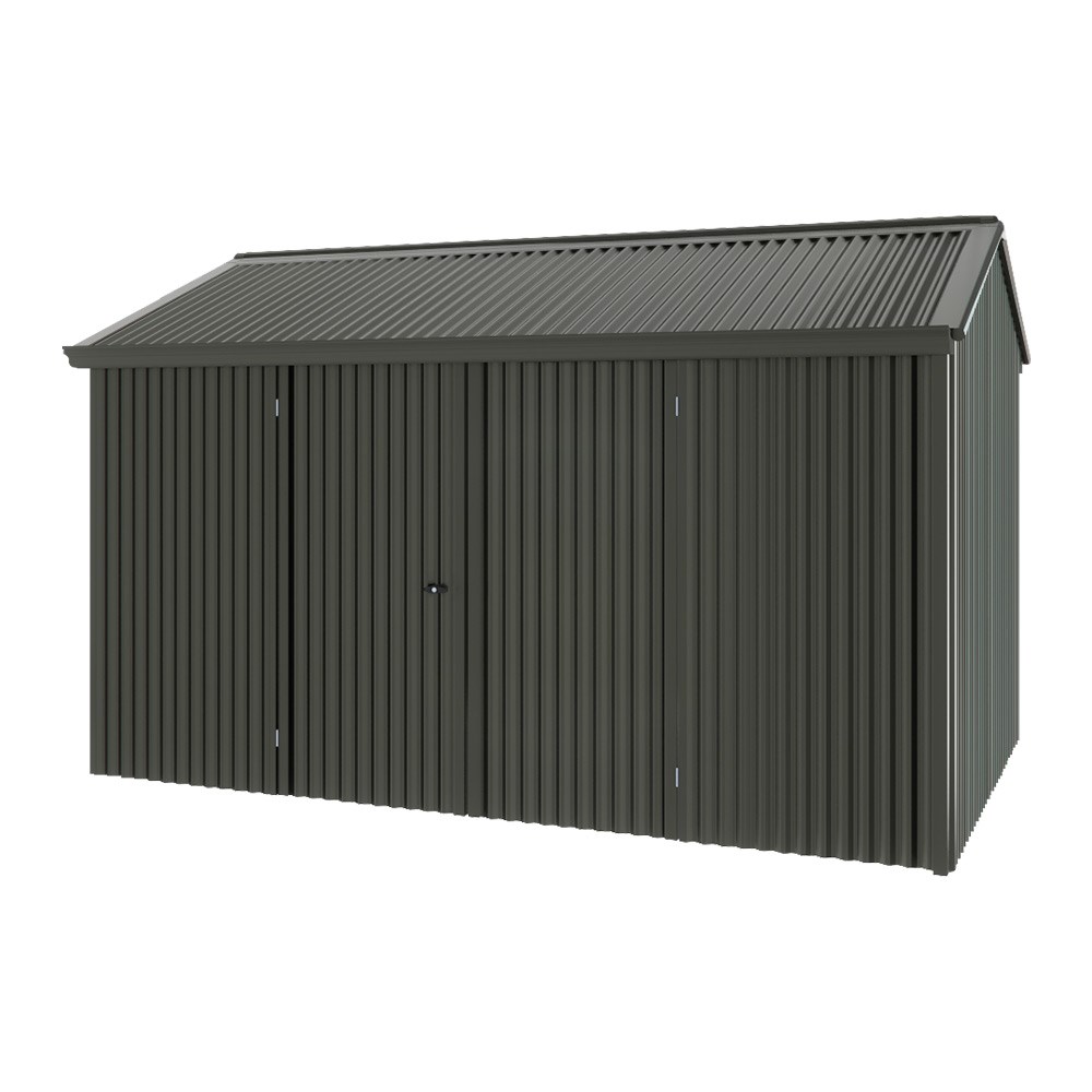 Handi-Heritage Shed H4 3.96X2.52 Roof:Slate Grey Wall:Slate Grey Front/Rear Double Door