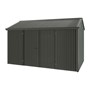 Handi-Heritage Shed H4 3.96X2.52 Roof:Slate Grey Wall:Slate Grey Front/Rear Double Door