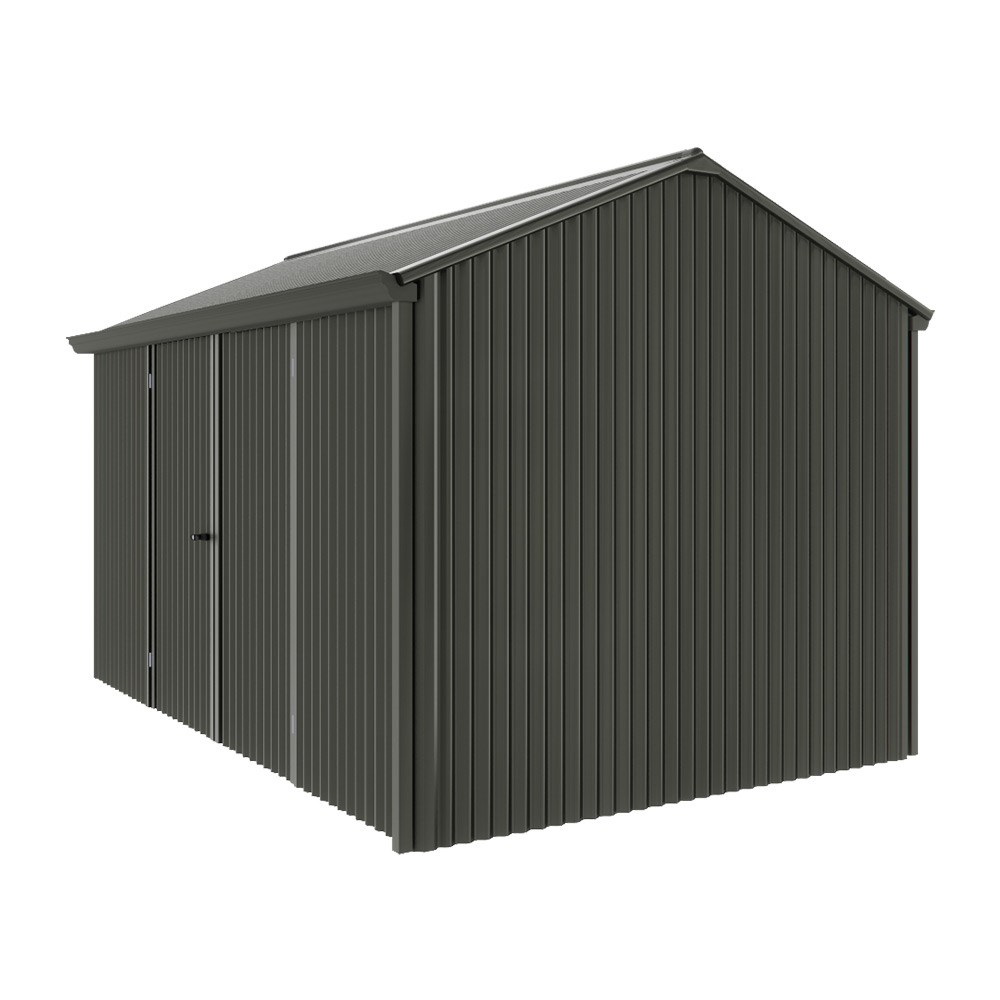 Handi-Heritage Shed H4 3.96X2.52 Roof:Slate Grey Wall:Slate Grey Front/Rear Double Door