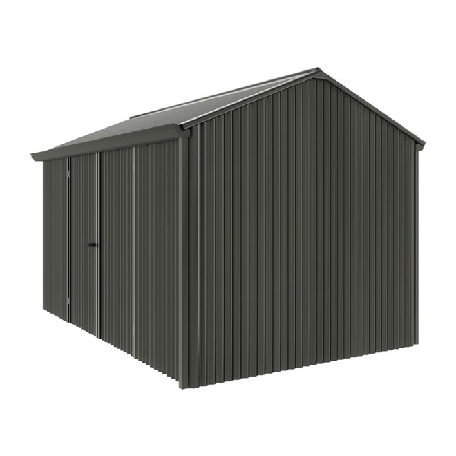Handi-Heritage Shed H4 3.96X2.52 Roof:Slate Grey Wall:Slate Grey Front/Rear Double Door