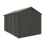 Handi-Heritage Shed H4 3.96X2.52 Roof:Slate Grey Wall:Slate Grey Front/Rear Double Door