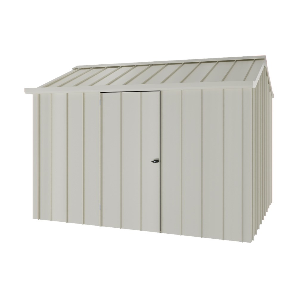 Handi-Hilander Garden Shed HH2 3.25x2.63m Gutter Side Door Off White