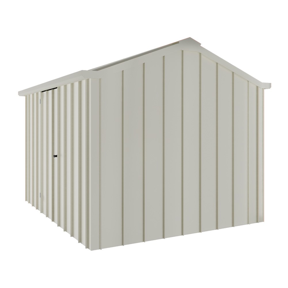 Handi-Hilander Garden Shed HH2 3.25x2.63m Gutter Side Door Off White