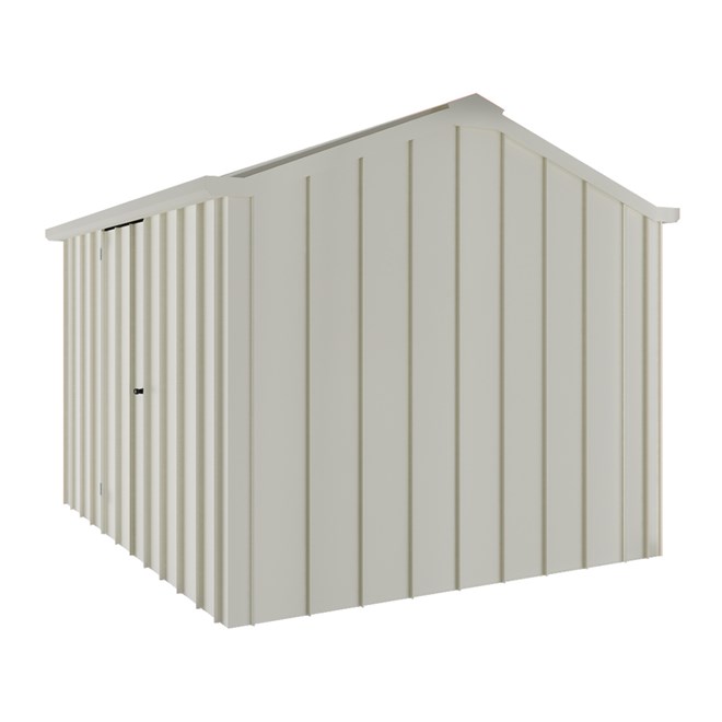 Handi-Hilander Garden Shed HH2 3.25x2.63m Gutter Side Door Off White