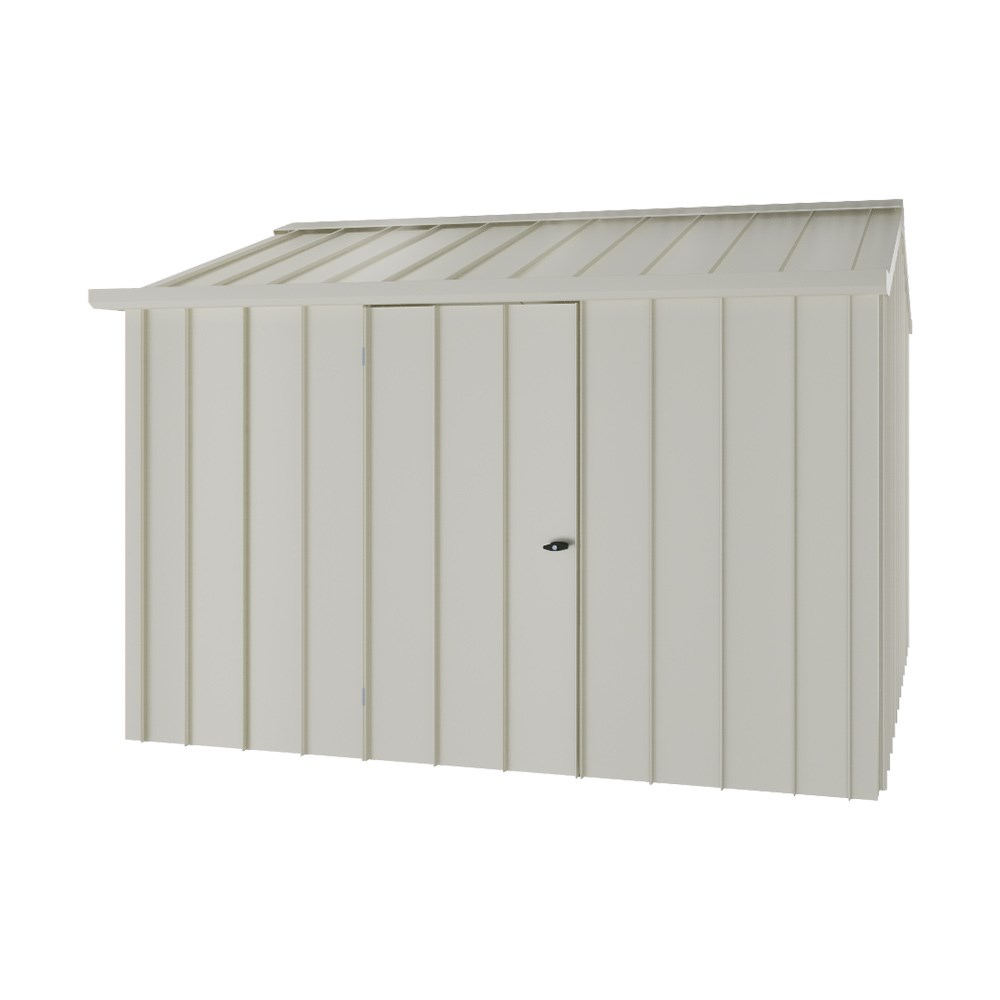 Handi-Hilander Garden Shed HH3 3.25x3.40m Gutter Side Door Off White