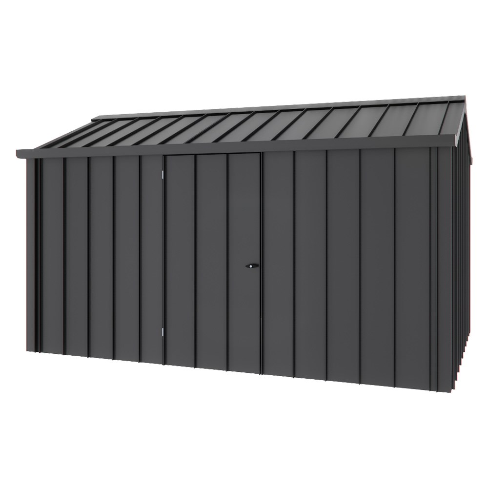 Handi-Hilander Garden Shed HH4 4.00x2.63m Gutter Side Door Gun Metal Grey