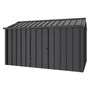 Handi-Hilander Garden Shed HH4 4.00x2.63m Gutter Side Door Gun Metal Grey