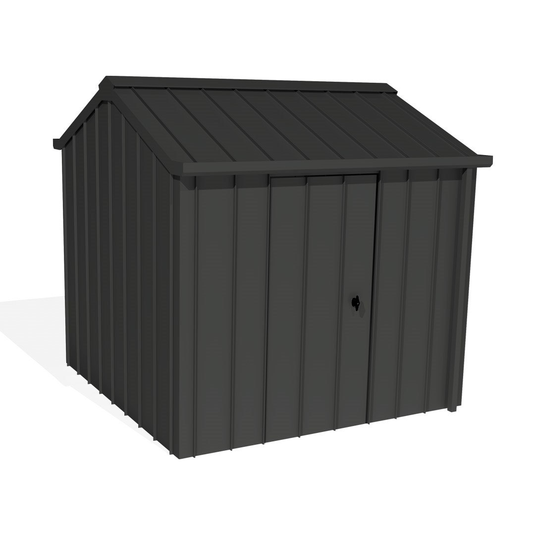 Handi-Hilander Garden Shed HH4 4.00x2.63m Gutter Side Door Gun Metal Grey