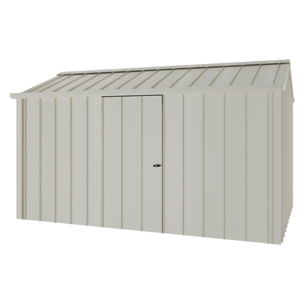 Handi-Hilander Garden Shed HH4 4.00x2.63m Gutter Side Door Off White