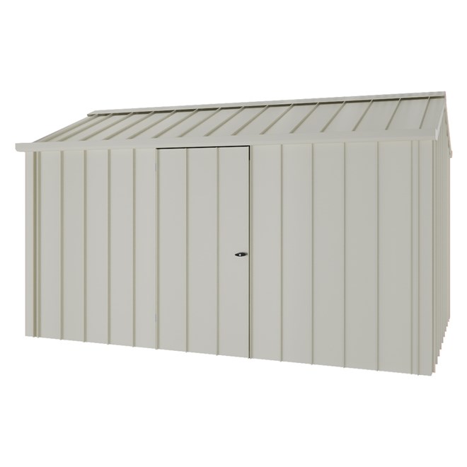 Handi-Hilander Garden Shed HH4 4.00x2.63m Gutter Side Door Off White
