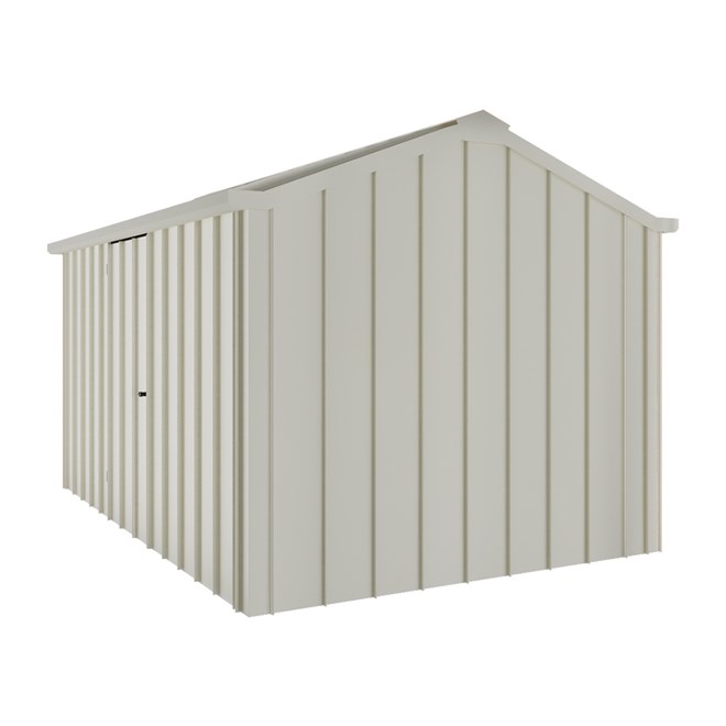 Handi-Hilander Garden Shed HH4 4.00x2.63m Gutter Side Door Off White