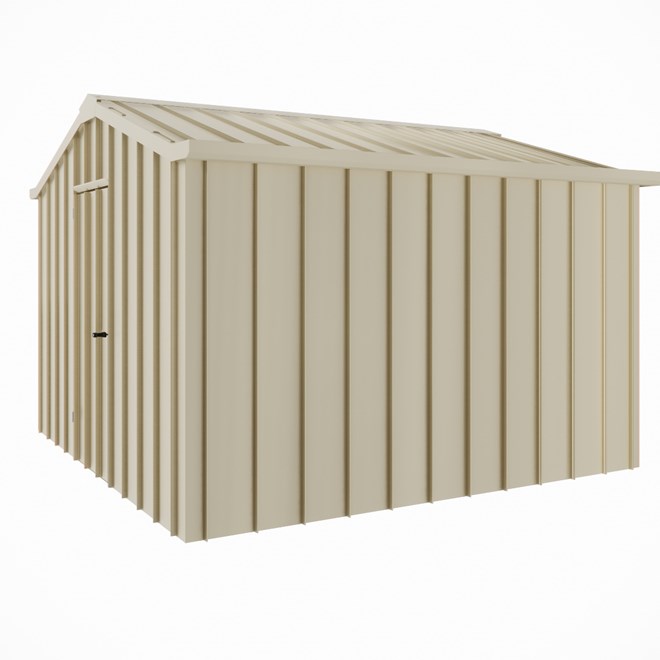 Handi-Hilander Garden Shed HH3 3.25x3.40m Gable End Door Merino