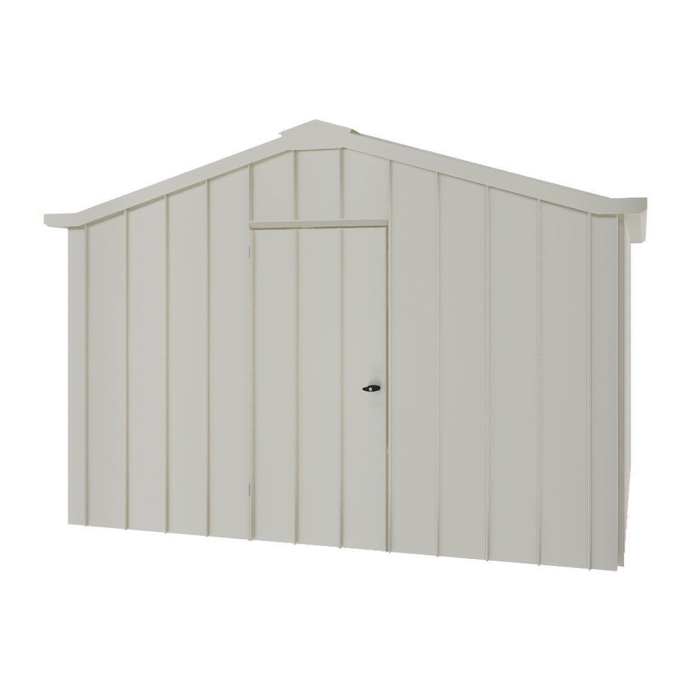 Handi-Hilander Garden Shed HH3 3.25x3.40m Gable End Door Off White