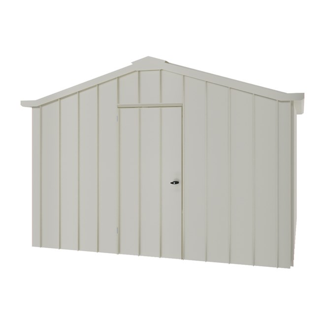Handi-Hilander Garden Shed HH3 3.25x3.40m Gable End Door Off White