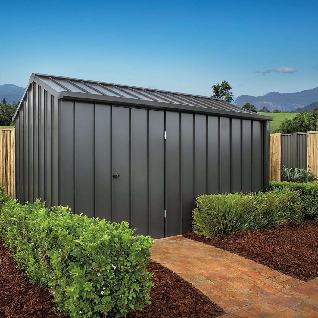 handi-hilander garden shed hh4 4.00x2.63m gable end door