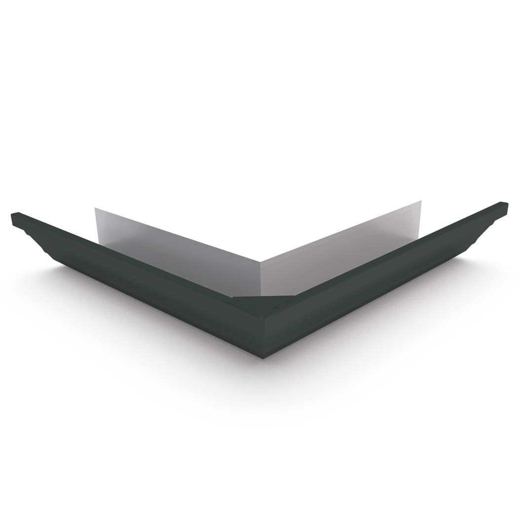 HK Gutter External Mitre Gun Metal Grey