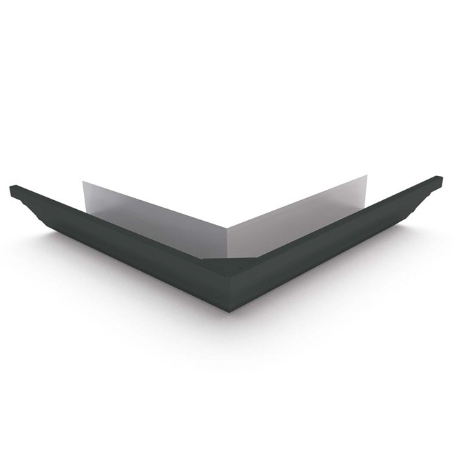 HK Gutter External Mitre Gun Metal Grey