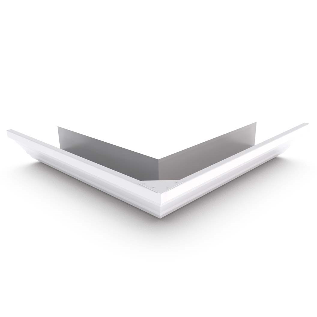 HK Gutter External Mitre Off White