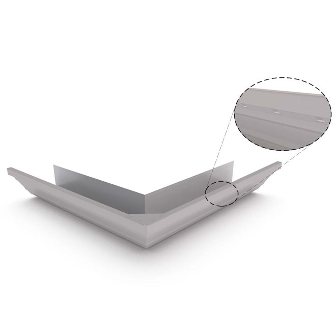 HK Gutter External Mitre Slotted Birch