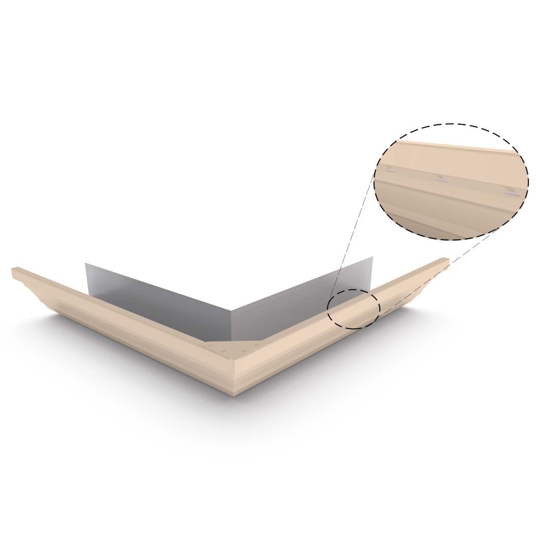 HK Gutter External Mitre Slotted Merino