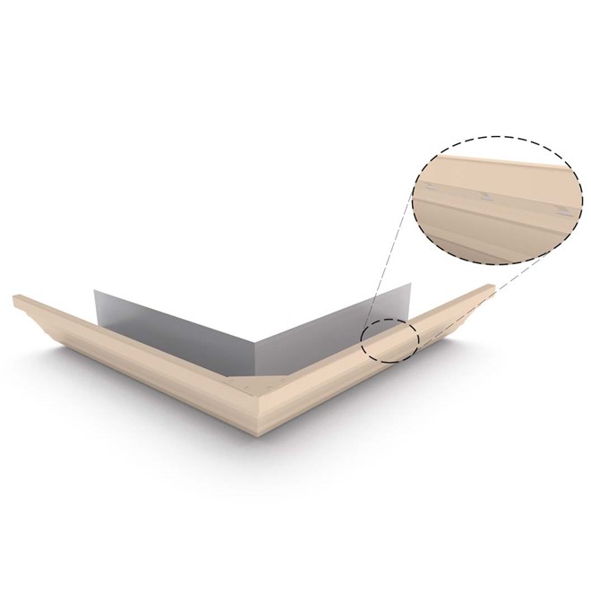 HK Gutter External Mitre Slotted Merino